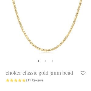 E Newton  Gold Beaded Necklace